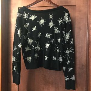 Insect Print Cropped Hot Topic Sweater 